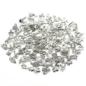 50 Tibetan Silver Charms Jewelry Making Assorted
